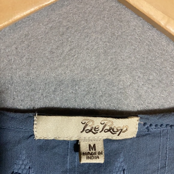 BeBop ruffled sleeveless blue mini dress Sz M - Picture 5 of 10